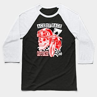 Ace of Race Skull Helmet Baseball T-Shirt